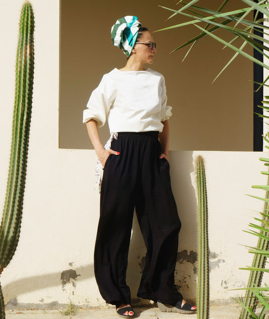 Дълги черни дамски панталони Leon