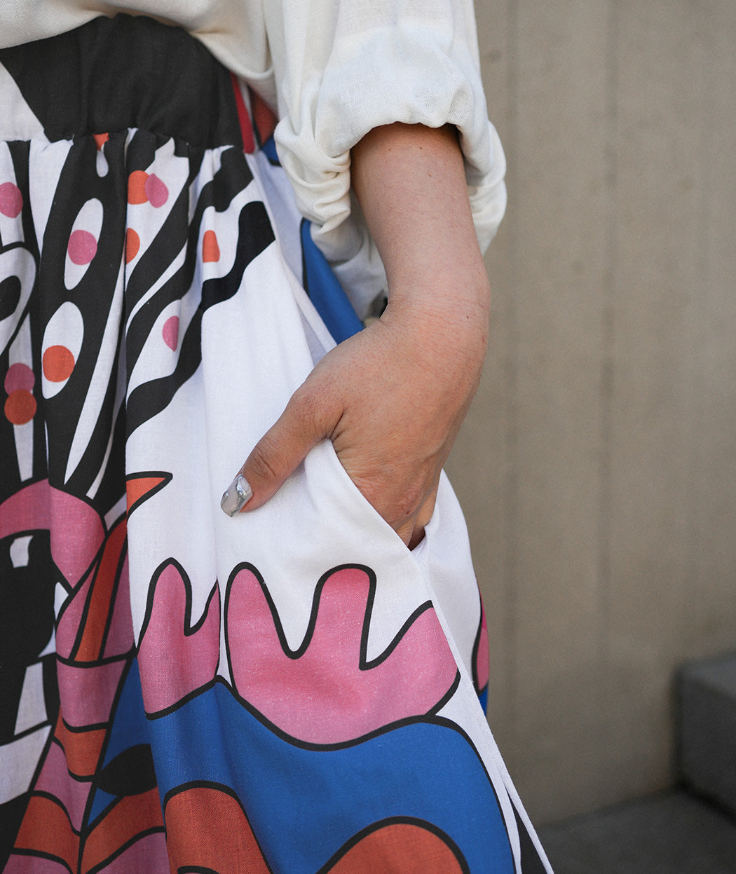 Artelie Haname Flora skirt, print detail