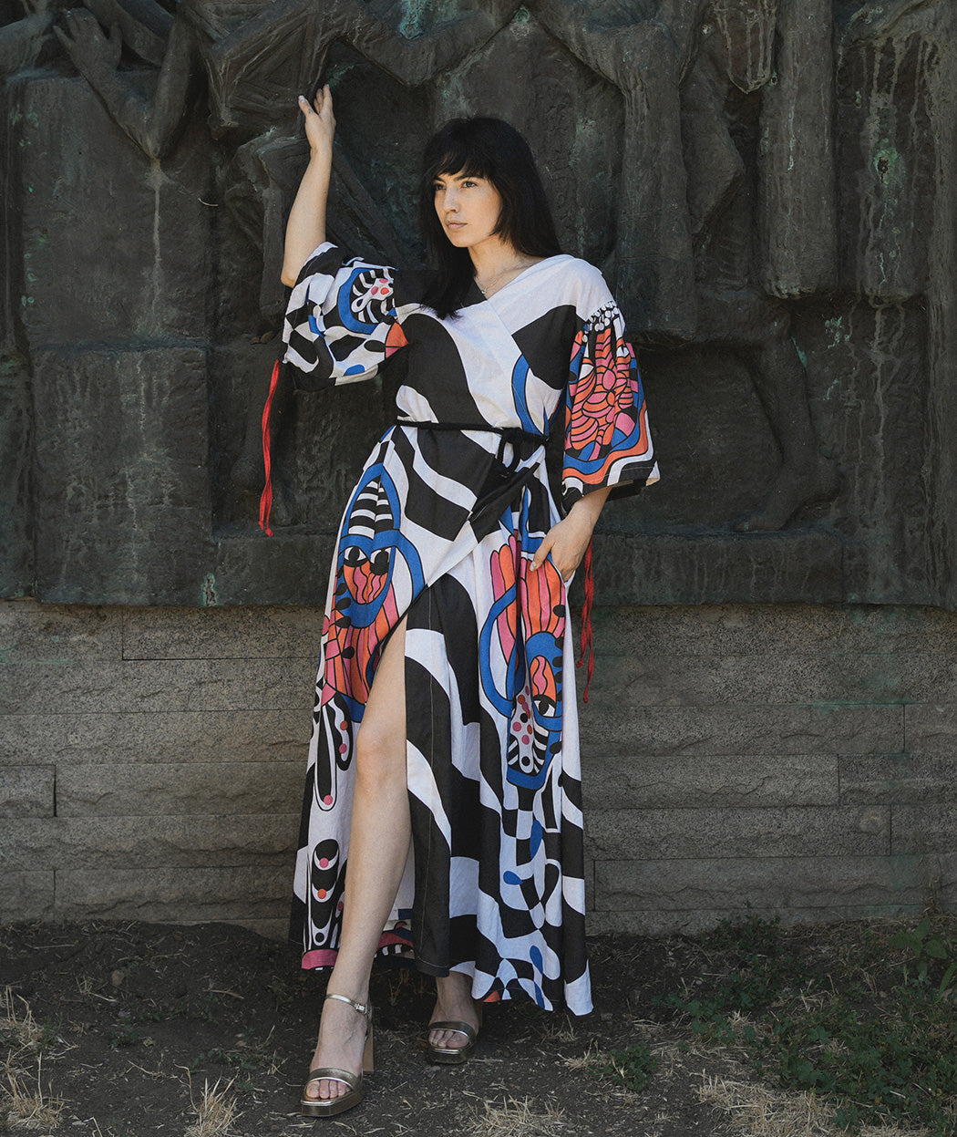 Artelie Haname Meadow long linen dress, styling view