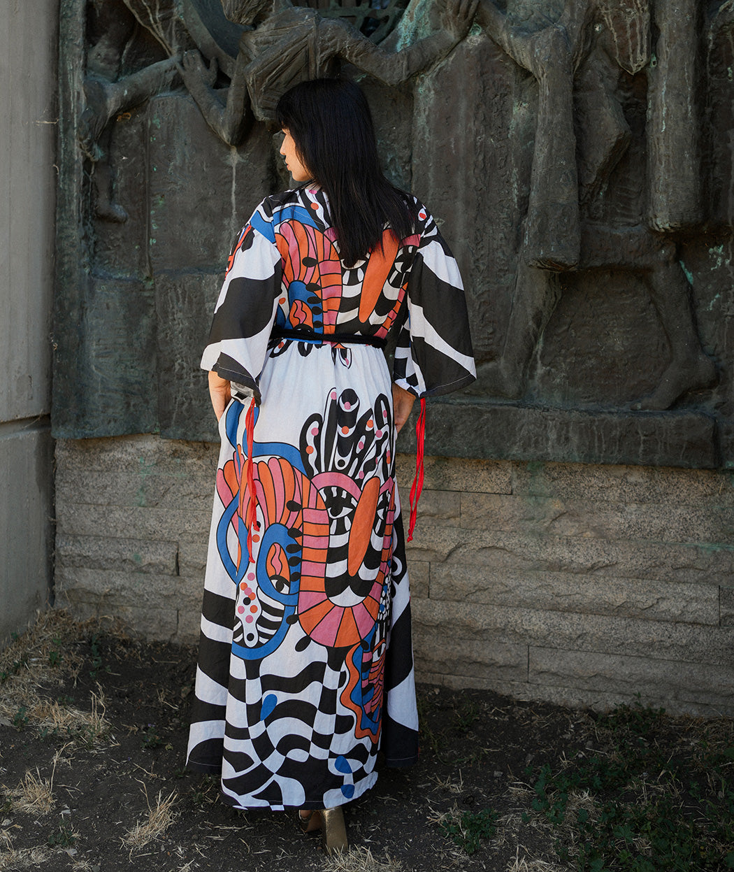 Artelie Haname Meadow long linen dress, full styling view