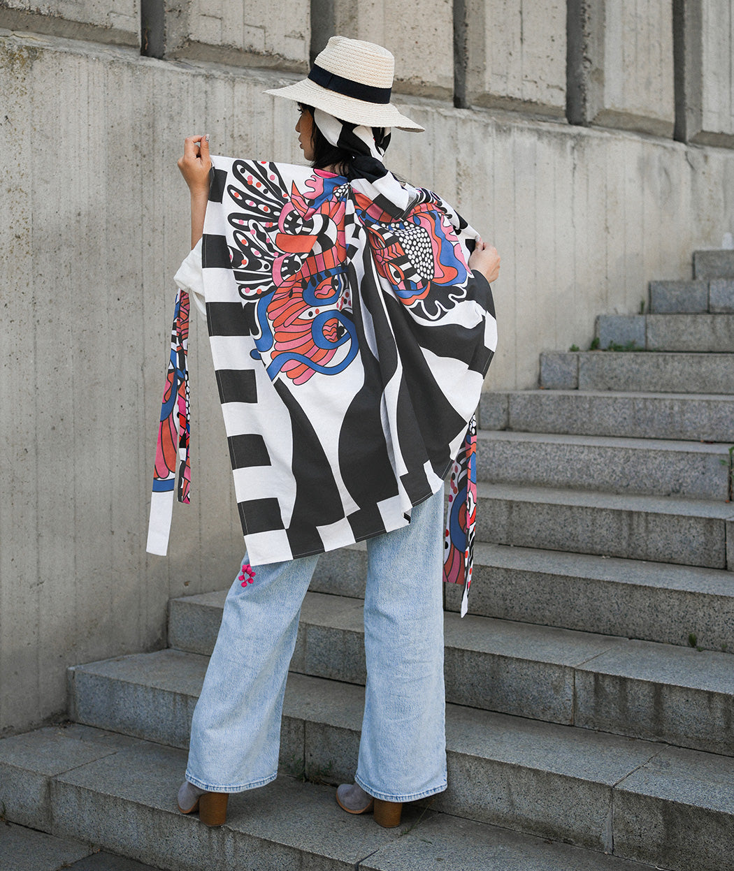 Artelie Haname Panorama scarf, full print