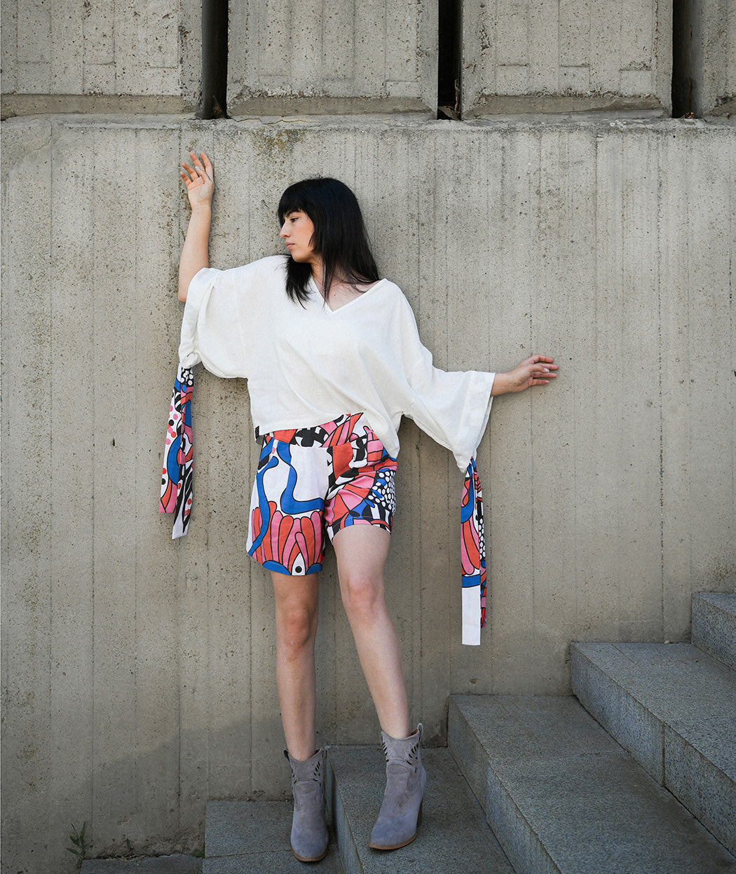 Artelie Haname Pure white blouse, styling view