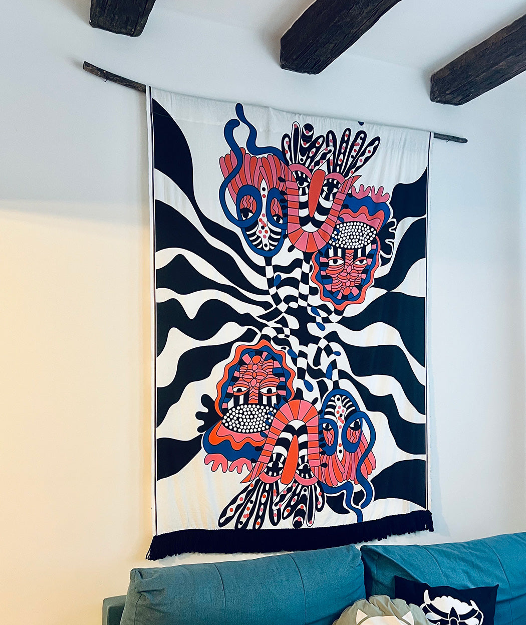 Artelie Haname textile wall panel styling view