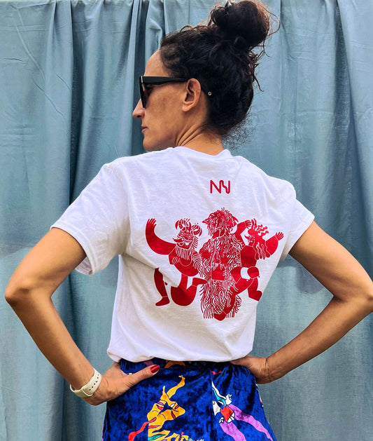 White Men Women T-Shirt Kukeri Dance