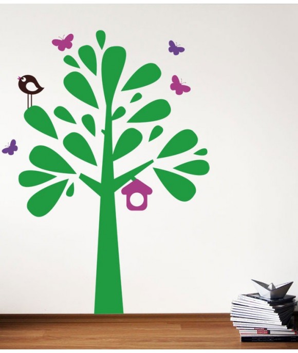 Декоративен стикер за стена дърво, за детска стая, съчинен от Артелие
