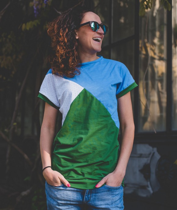 Women T-shirt Green Mood