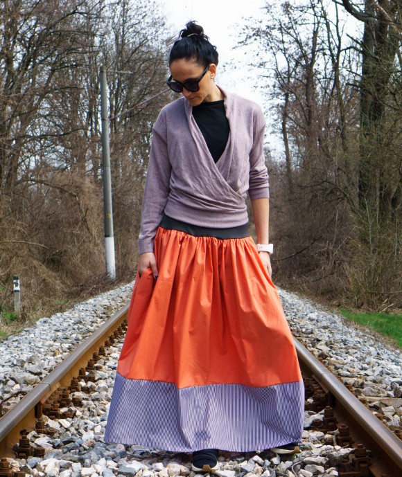 Long Loose Colourful Skirt Invasion