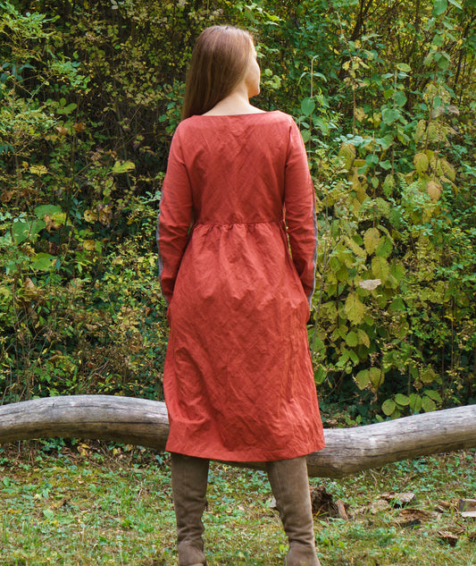 Long Flame Tile Dress