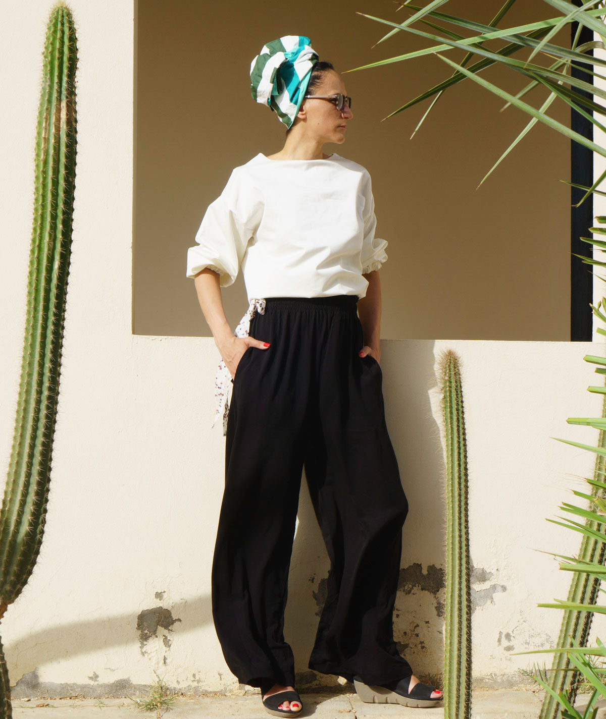 Дълги черни дамски панталони Leon