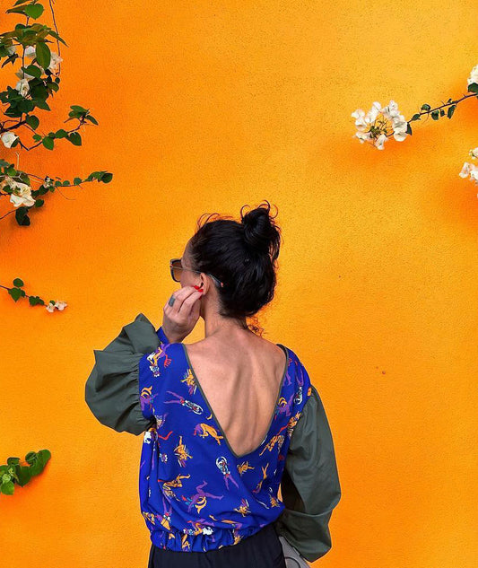 Дизайнерска блуза с гол гръб от супергерои