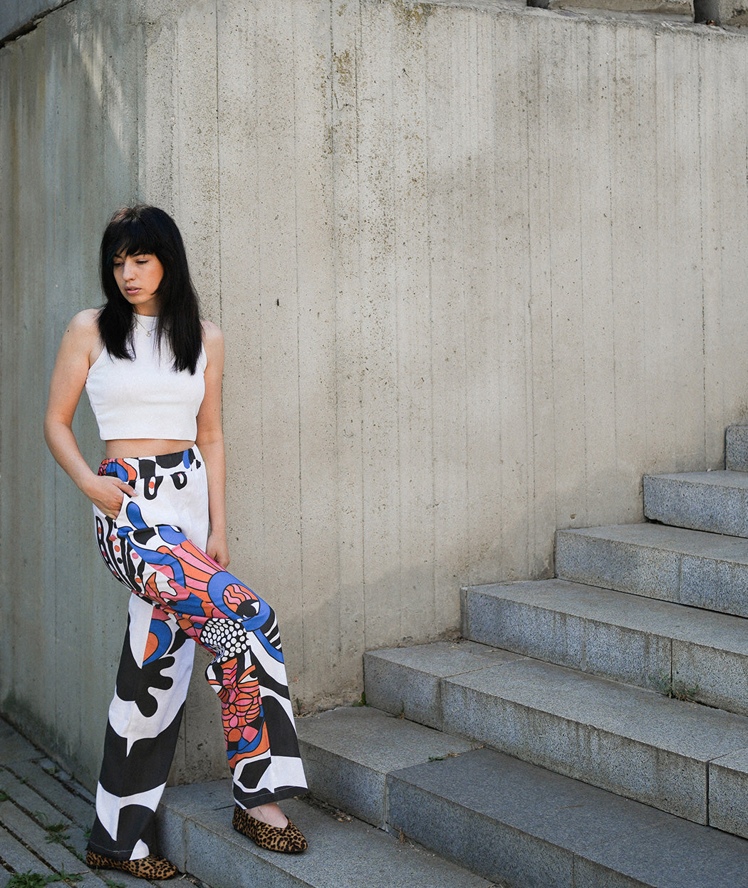 Artelie Haname Root linen trousers, styling view