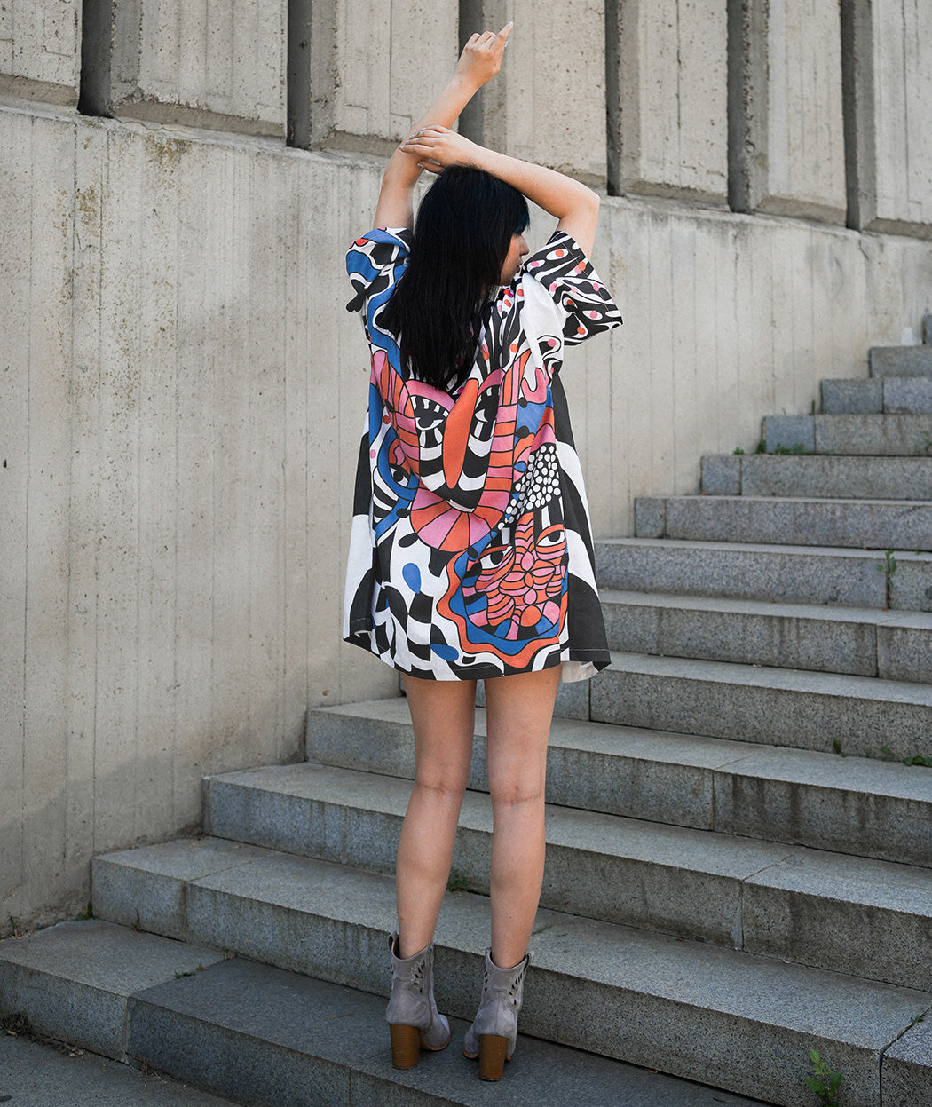 Artelie Haname linen kimono jacket, styling view