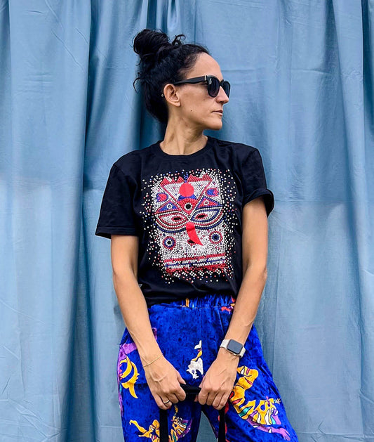 Black Men Women T-Shirt Kuker Mask