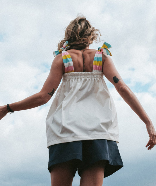 White Designer Tank Top IceCream